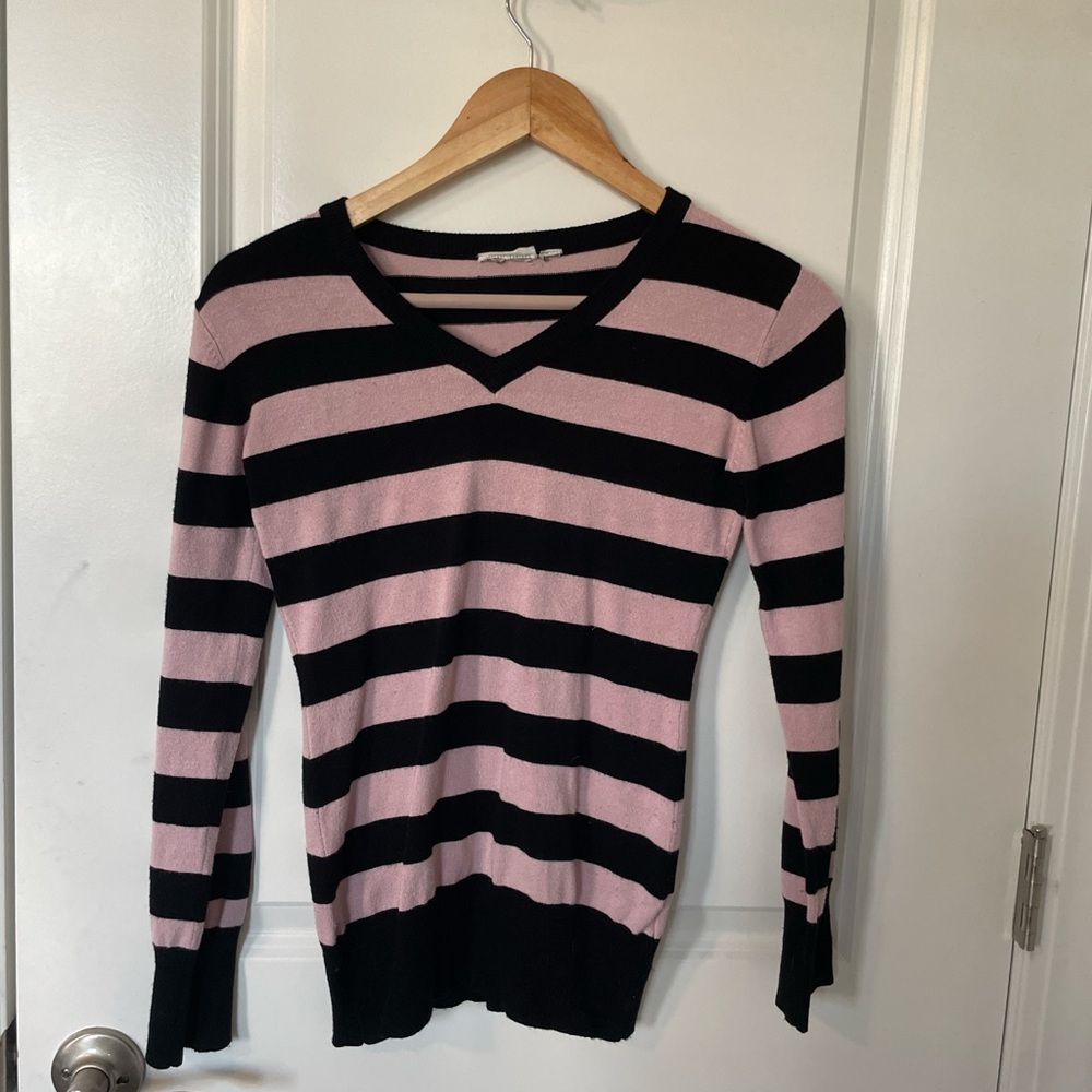 Y2k striped pink and black sweater!